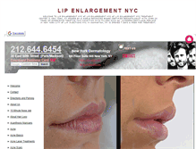 Tablet Screenshot of lipenlargementnyc.net